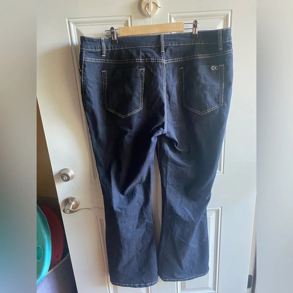 City Chic NWT Womens Glamour Denim Dark Wash Jeans Size 22 Bootcut 32' Inseam *S - Picture 7 of 9